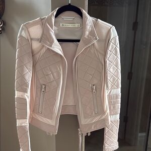 Blanc Noir Women's Pink Quilted Jacket